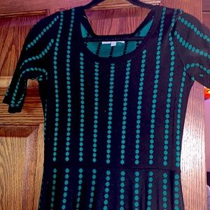 Green and Black Sweater Dress